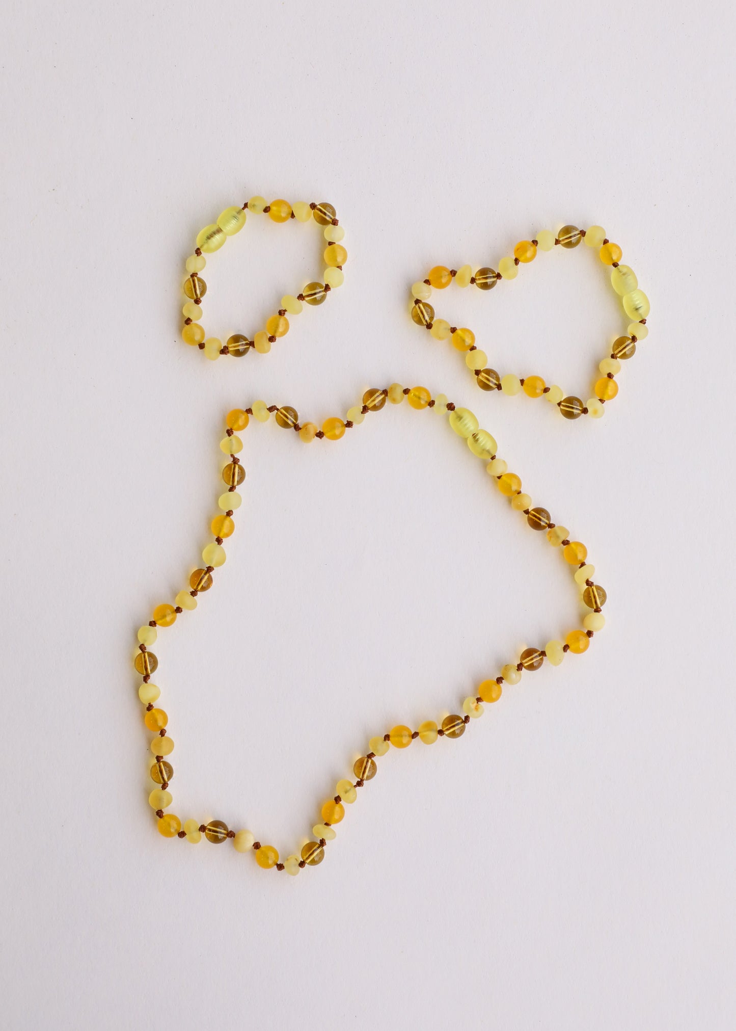 Polished Honey Baltic Amber + Citrine + Quartz || Gemstone Necklace