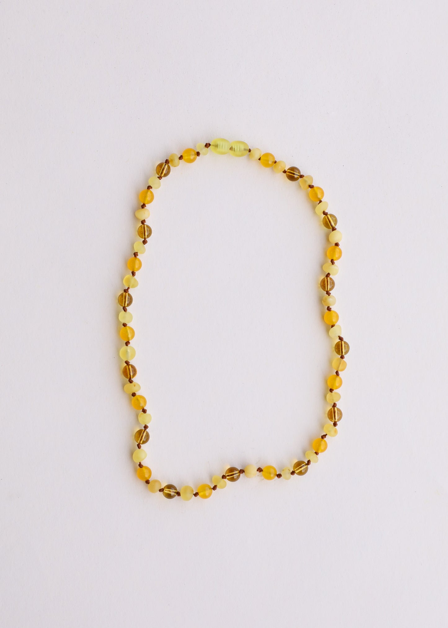 Polished Honey Baltic Amber + Citrine + Quartz || Gemstone Necklace