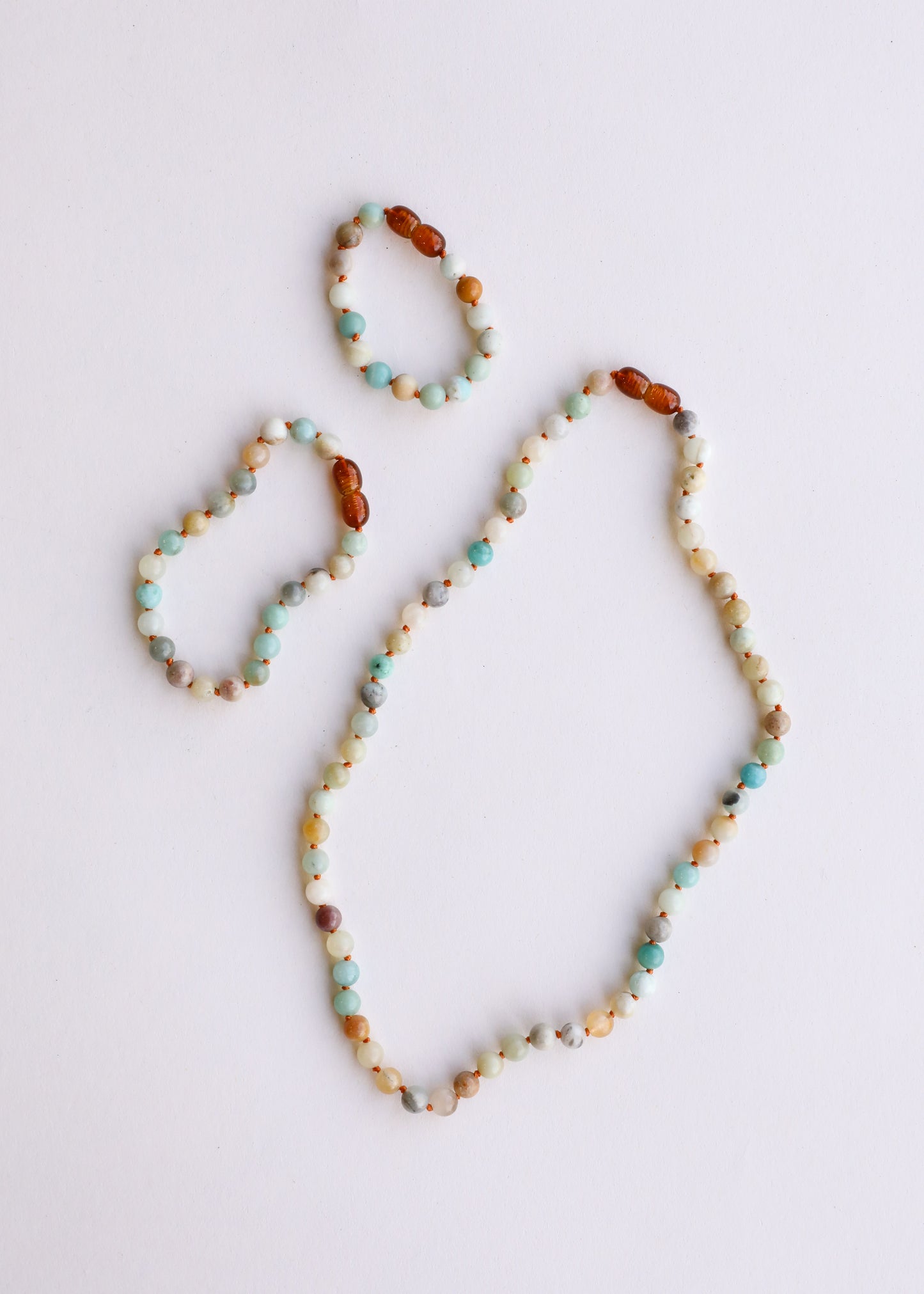 Natural Amazonite Gemstone || Beaded Necklace