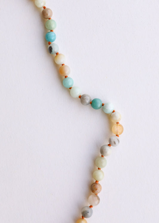 Natural Amazonite Gemstone || Beaded Necklace