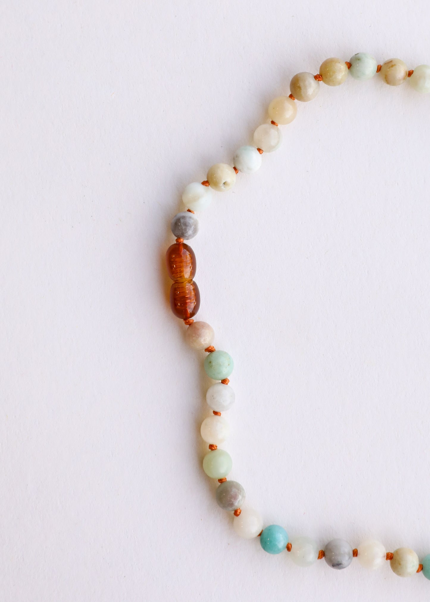 Natural Amazonite Gemstone || Beaded Necklace