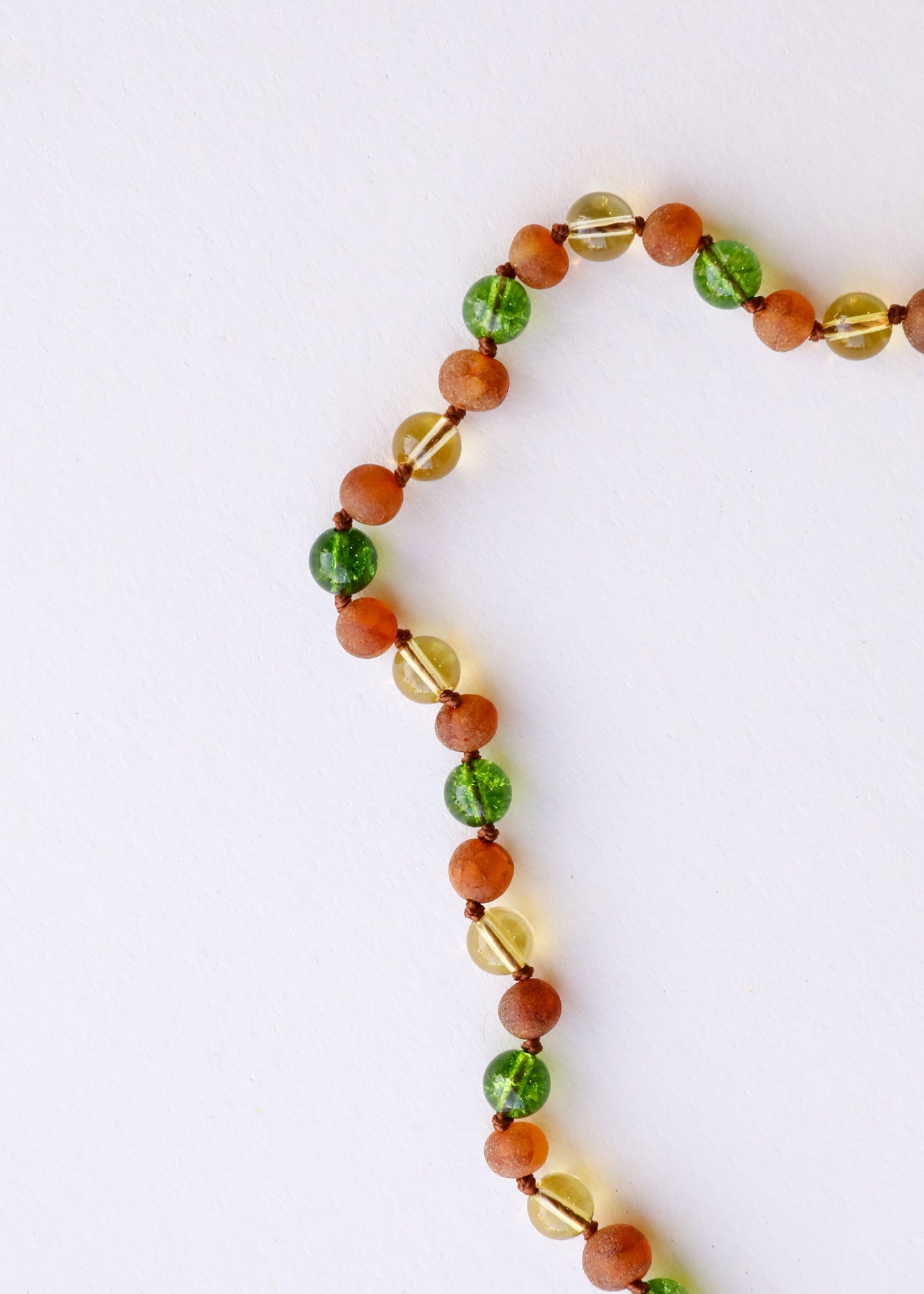 Raw Cognac Baltic Amber + Citrine + Peridot || Anklet or Bracelet