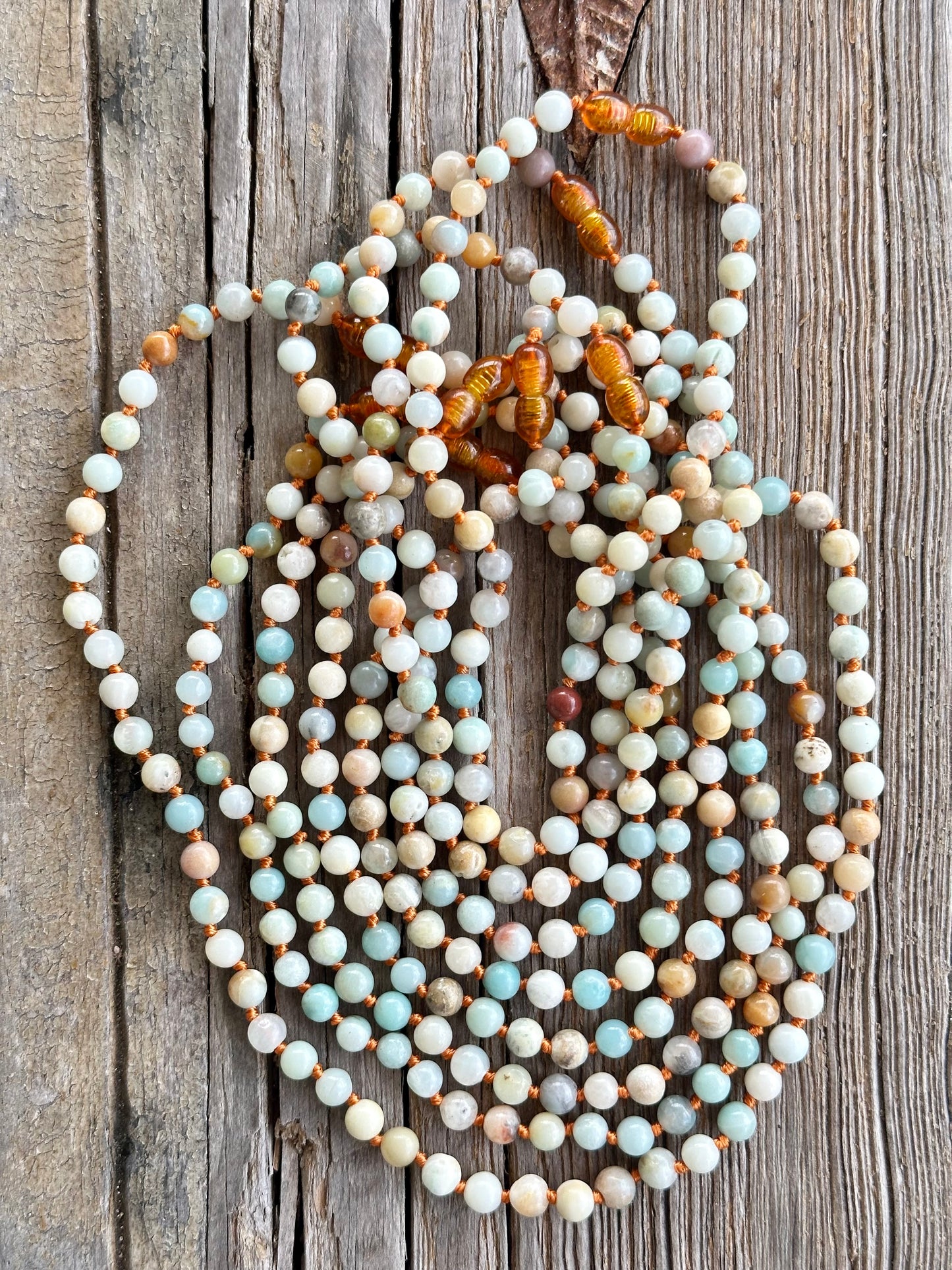 Natural Gemstone Necklace || Raw Amazonite