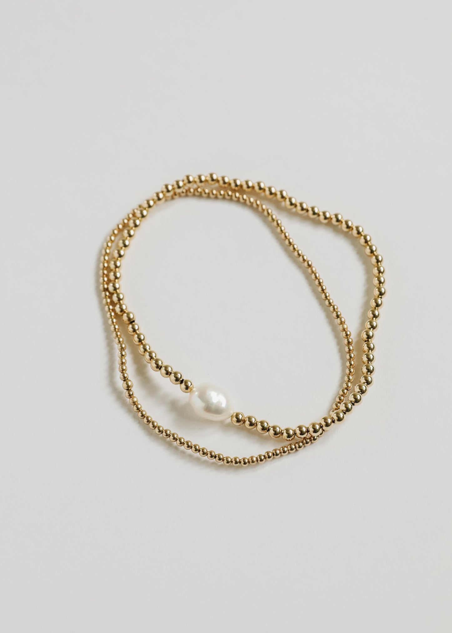 Natural Pearl + Gold  || Adult Anklet or Bracelet