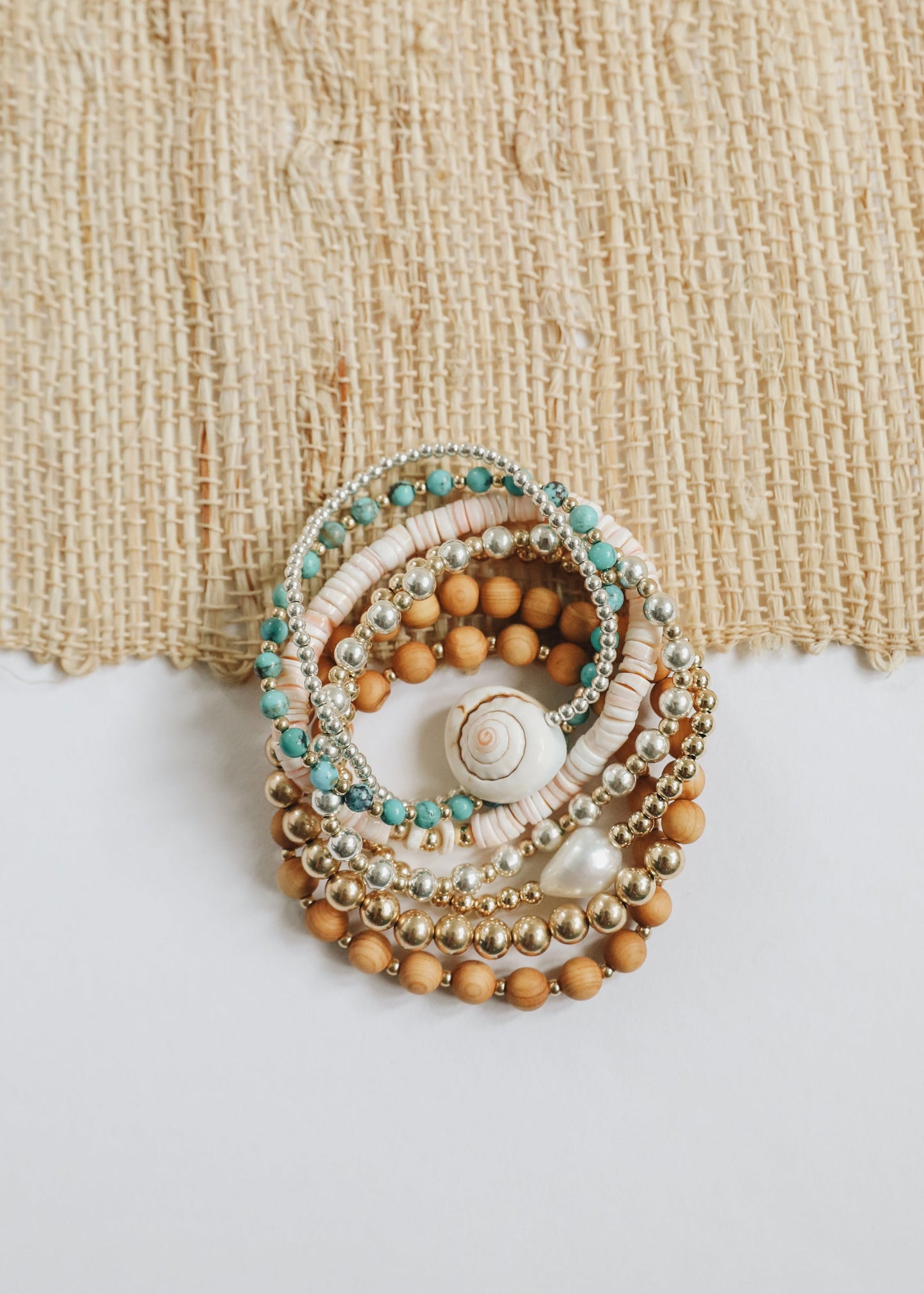 Sterling Silver + Sea Shell || Adult Anklet or Bracelet