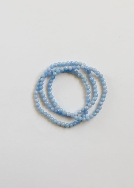 Polished Blue Lace Agate || Adult Bracelet