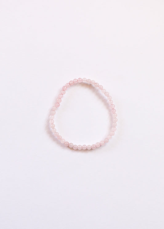 Cuarzo rosa pulido || Pulsera para adultos