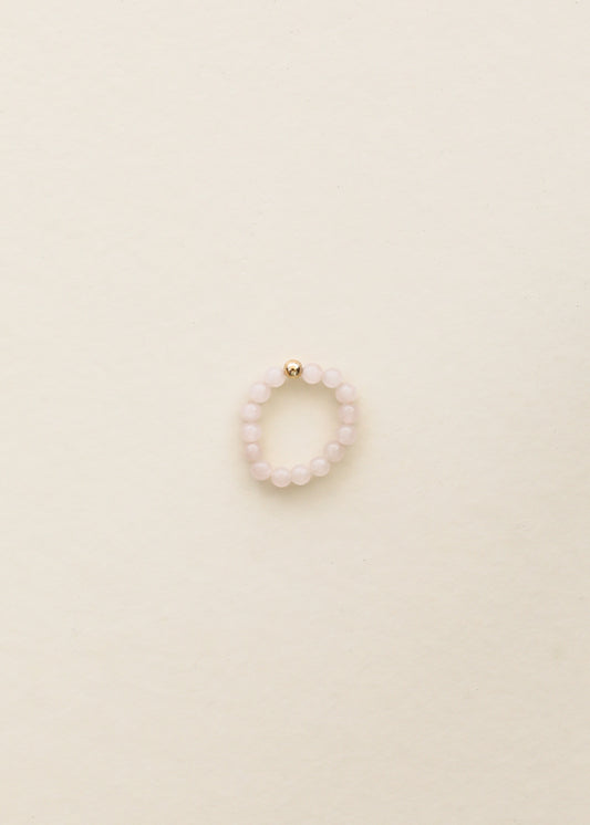 Rose Quartz + 14k Gold Filled Bead || Ring