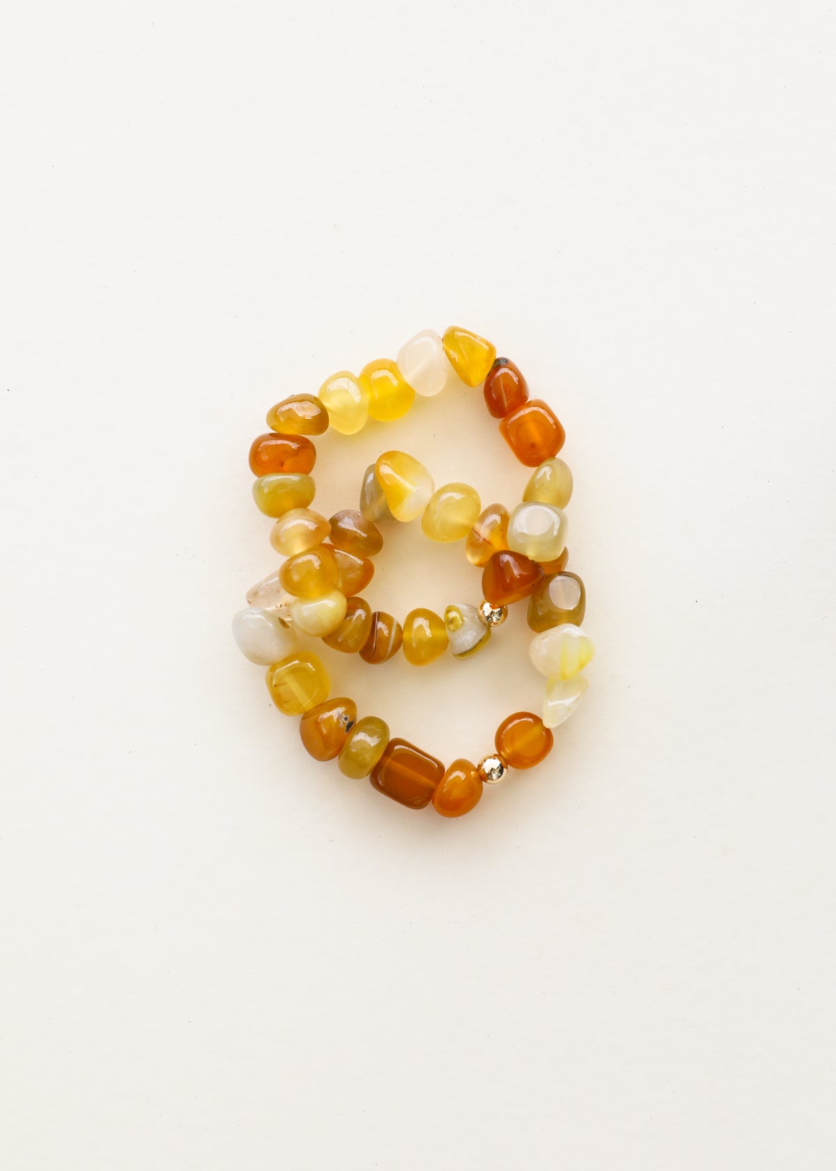Golden Agate + 14k Gold Filled Bead || Adult Bracelet