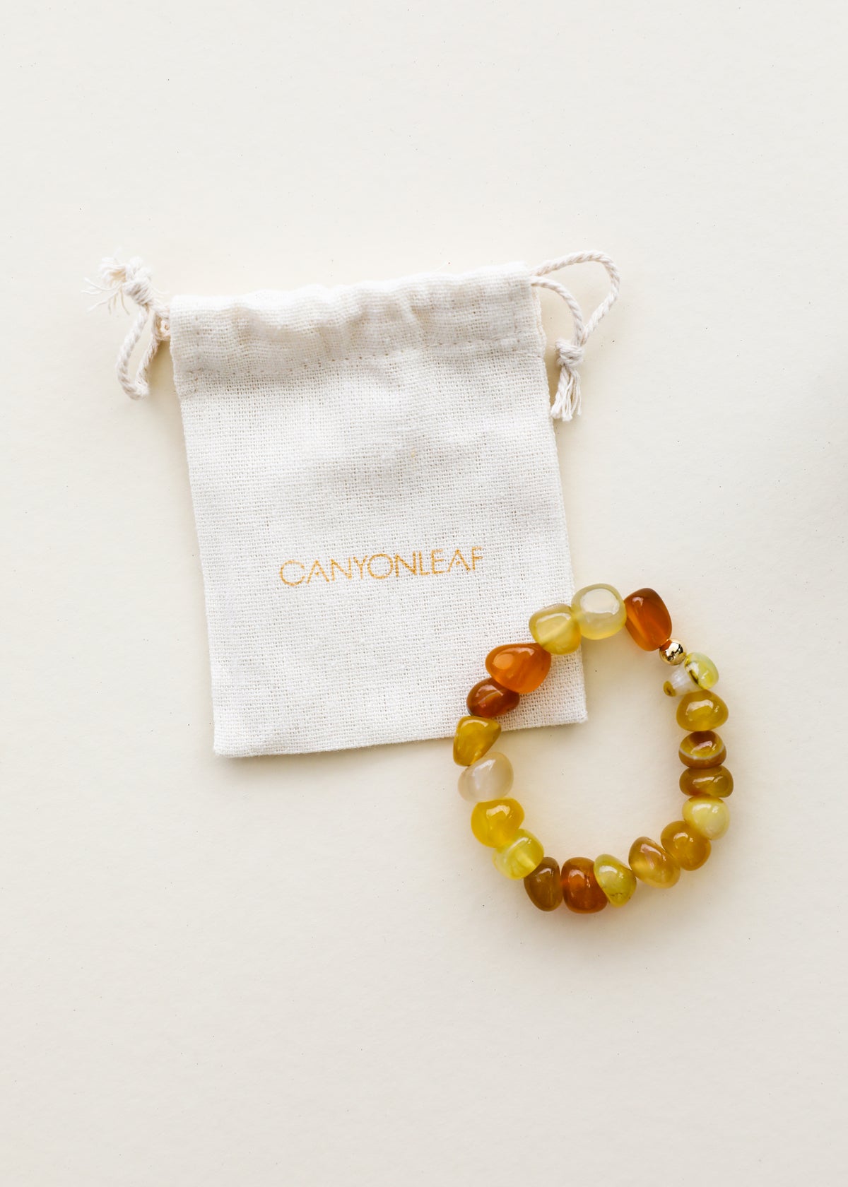 Golden Agate + 14k Gold Filled Bead || Adult Bracelet