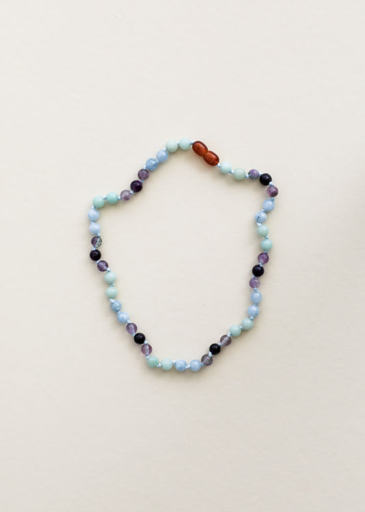 Amazonite + Amethyst + Aquamarine || Gemstone Necklace