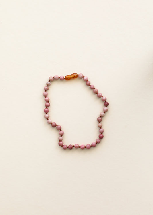 Pure Gemstone + Pink Rhodonite || Anklet or Bracelet