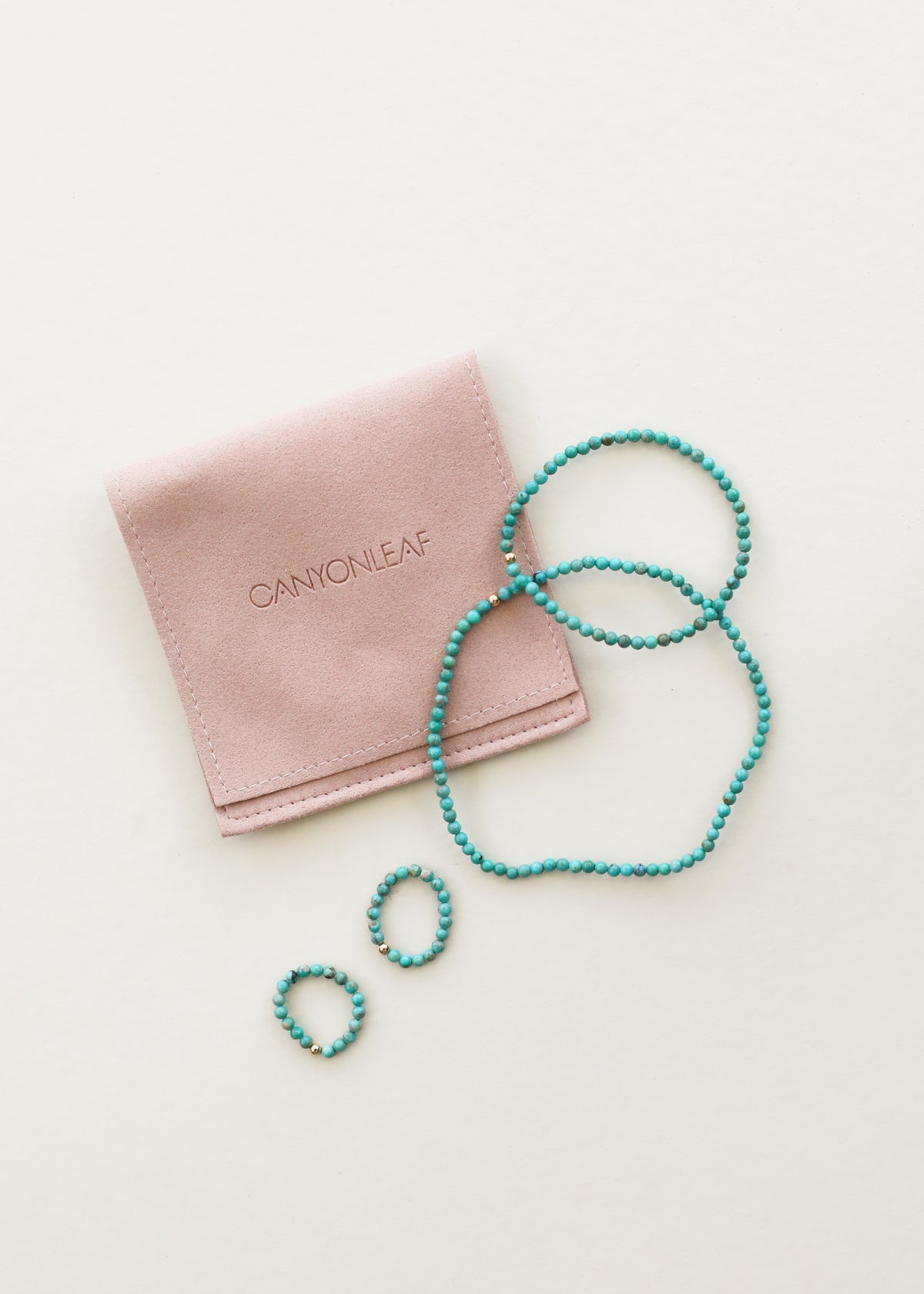 Tiny Turquoise Beads + 14K Gold Filled || Stretch Anklet or Bracelet