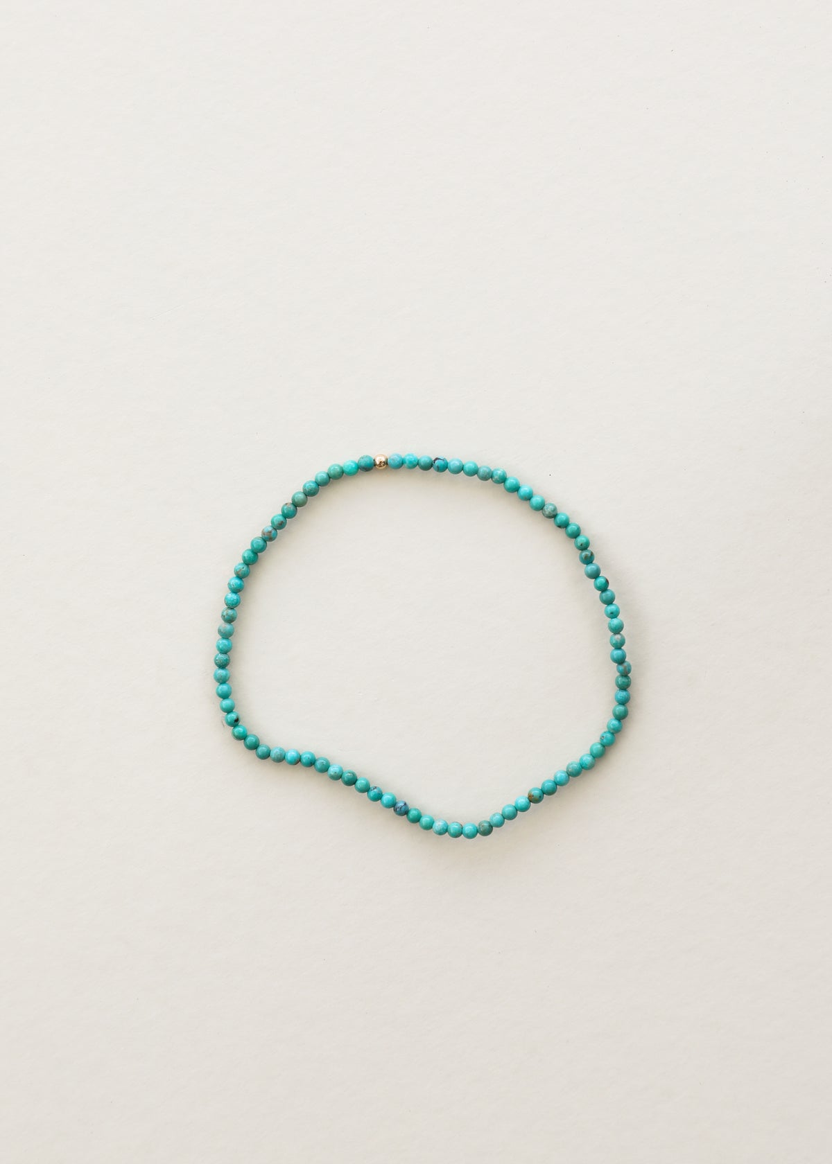 Tiny Turquoise Beads + 14K Gold Filled || Stretch Anklet or Bracelet