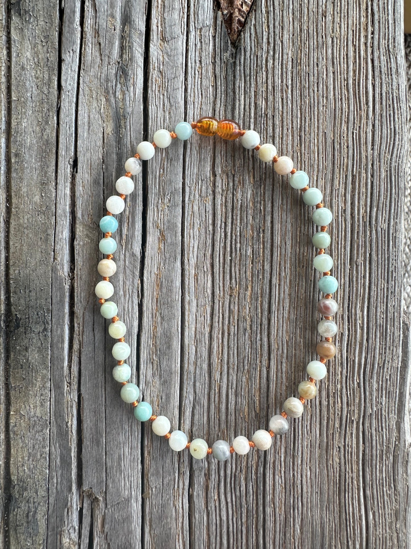 Natural Gemstone Necklace || Raw Amazonite