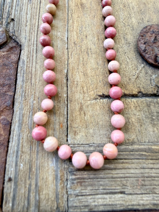 Pure Gemstone + Rhodonite || Anklet or Bracelet