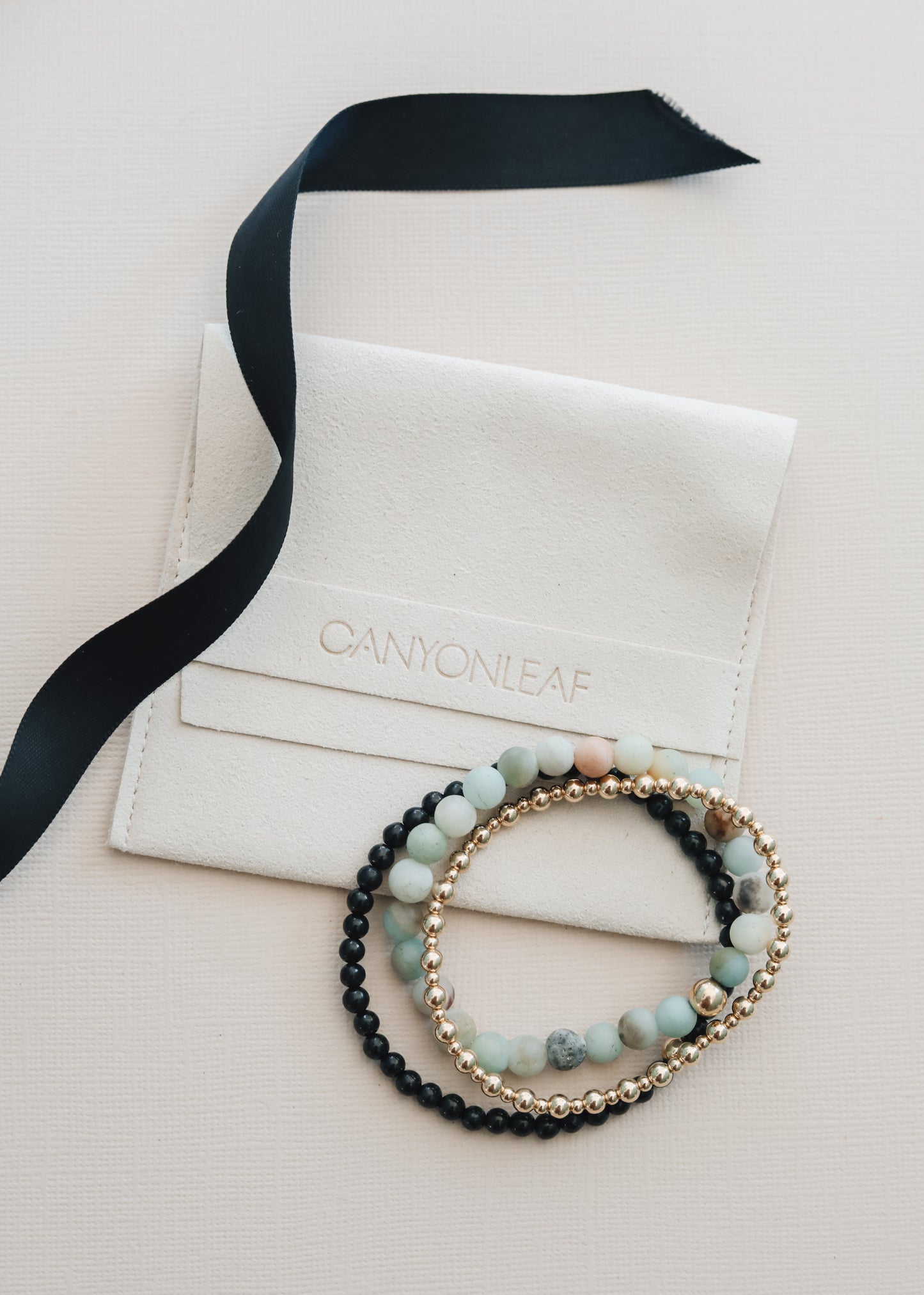 Raw Amazonite + Gold || Adult Bracelet