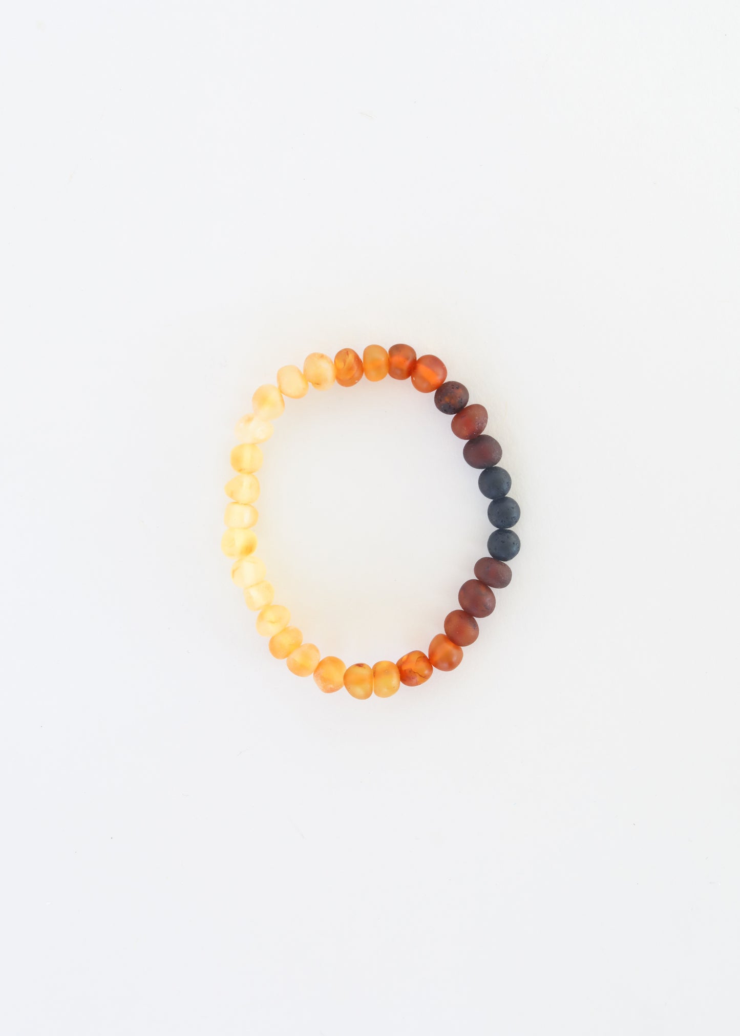 Natural Turquoise + Ombre + Raw Amber with Rose Quartz || Adult Bracelet Set