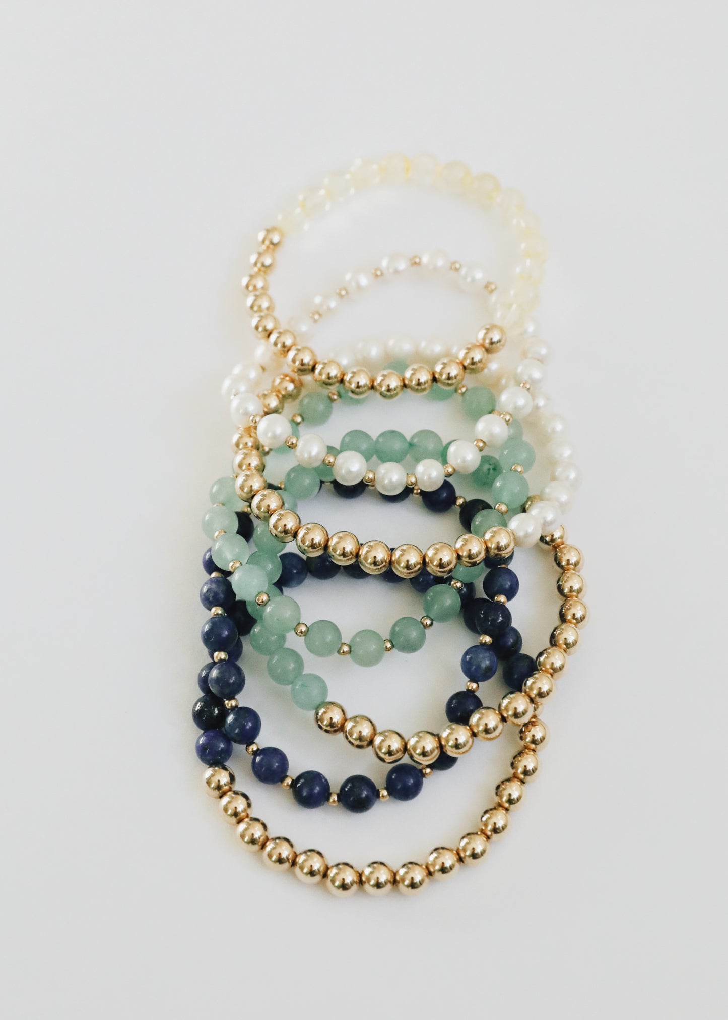 Lapis Lazuli : Gold Sun + Moon || Adult Bracelets