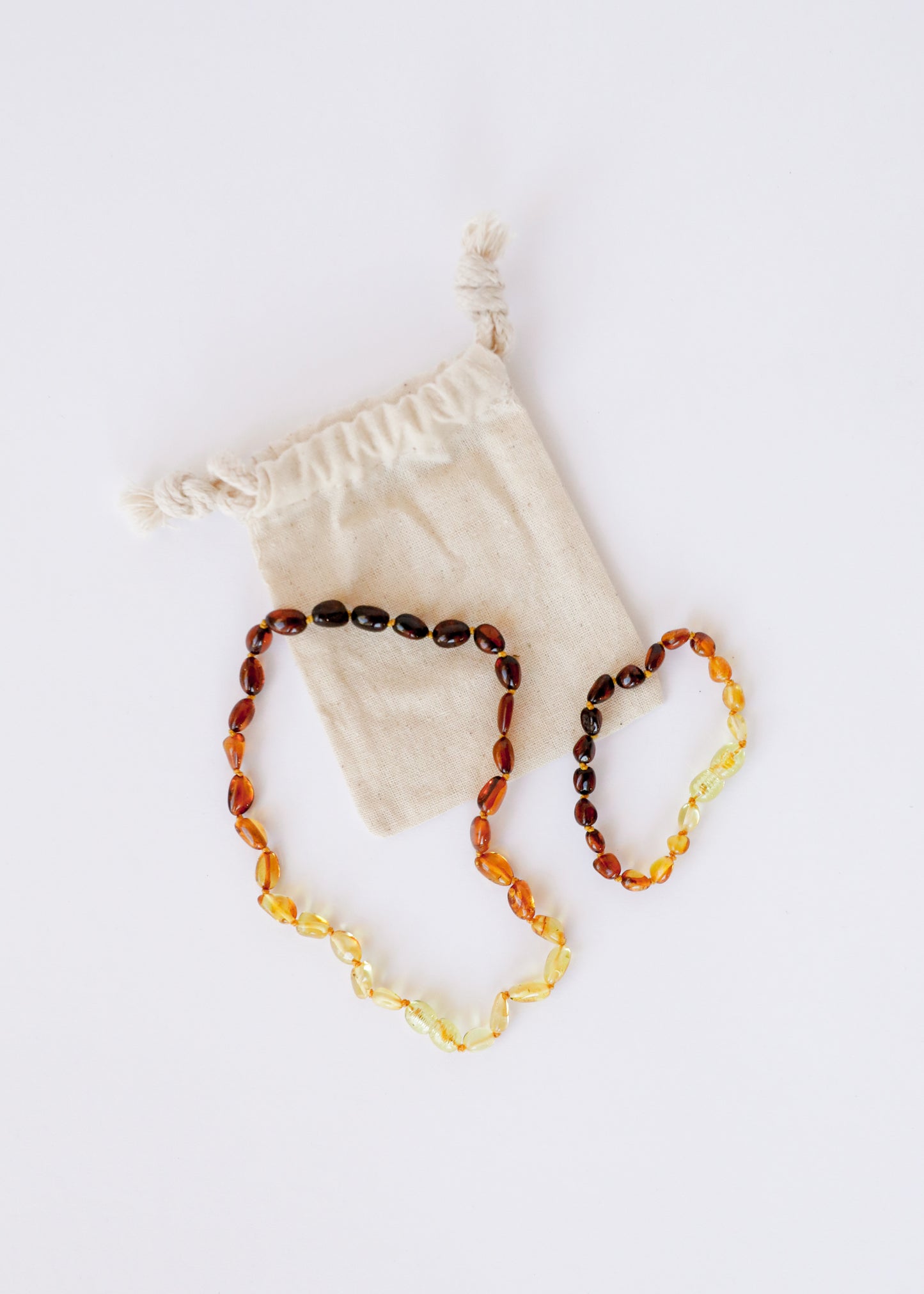 Polished Ombre Baltic Amber || Necklace Set