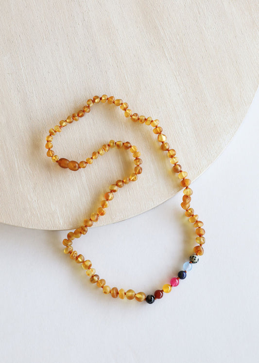 Raw Honey Baltic Amber + Vintage Style || Necklace