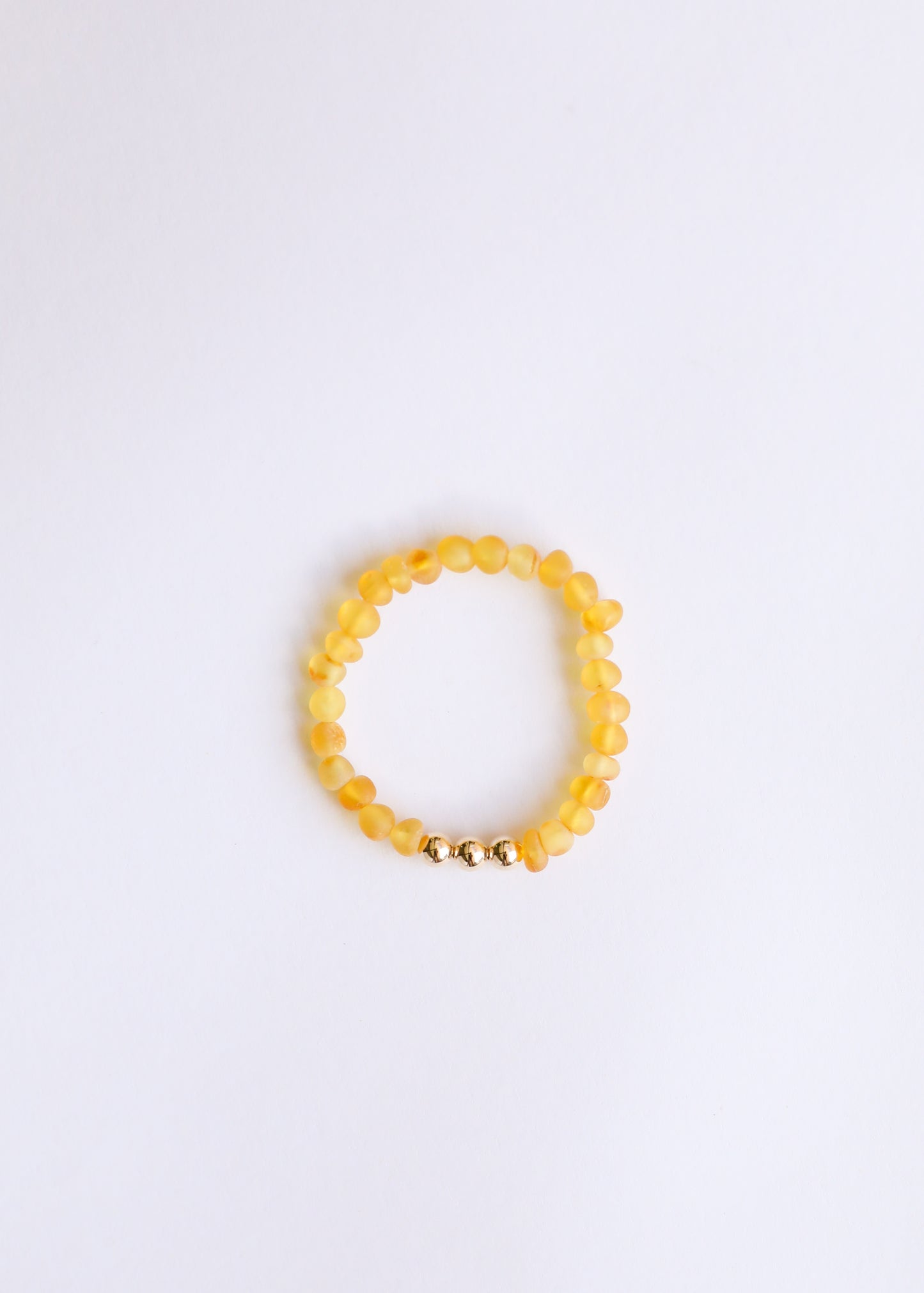 Raw Honey Baltic Amber + Gold || Adult Bracelet Stack ||