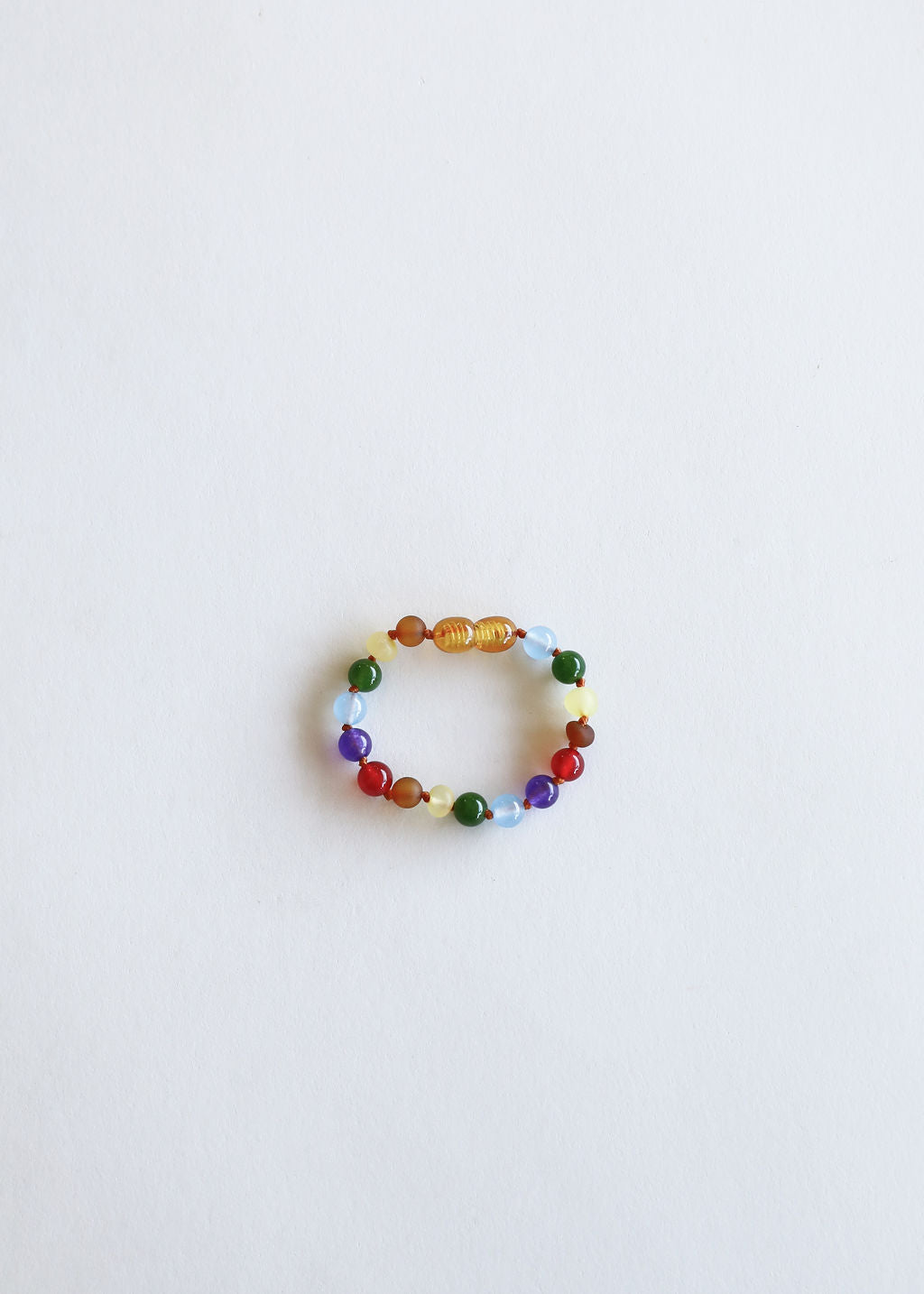 Raw Baltic Amber + Gemstone Rainbow || Anklet • Bracelet
