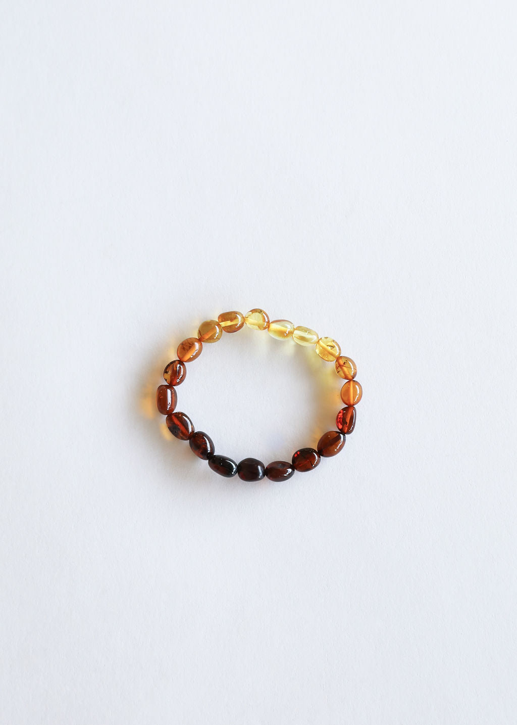 Polished Ombre Baltic Amber Bracelet || Adult