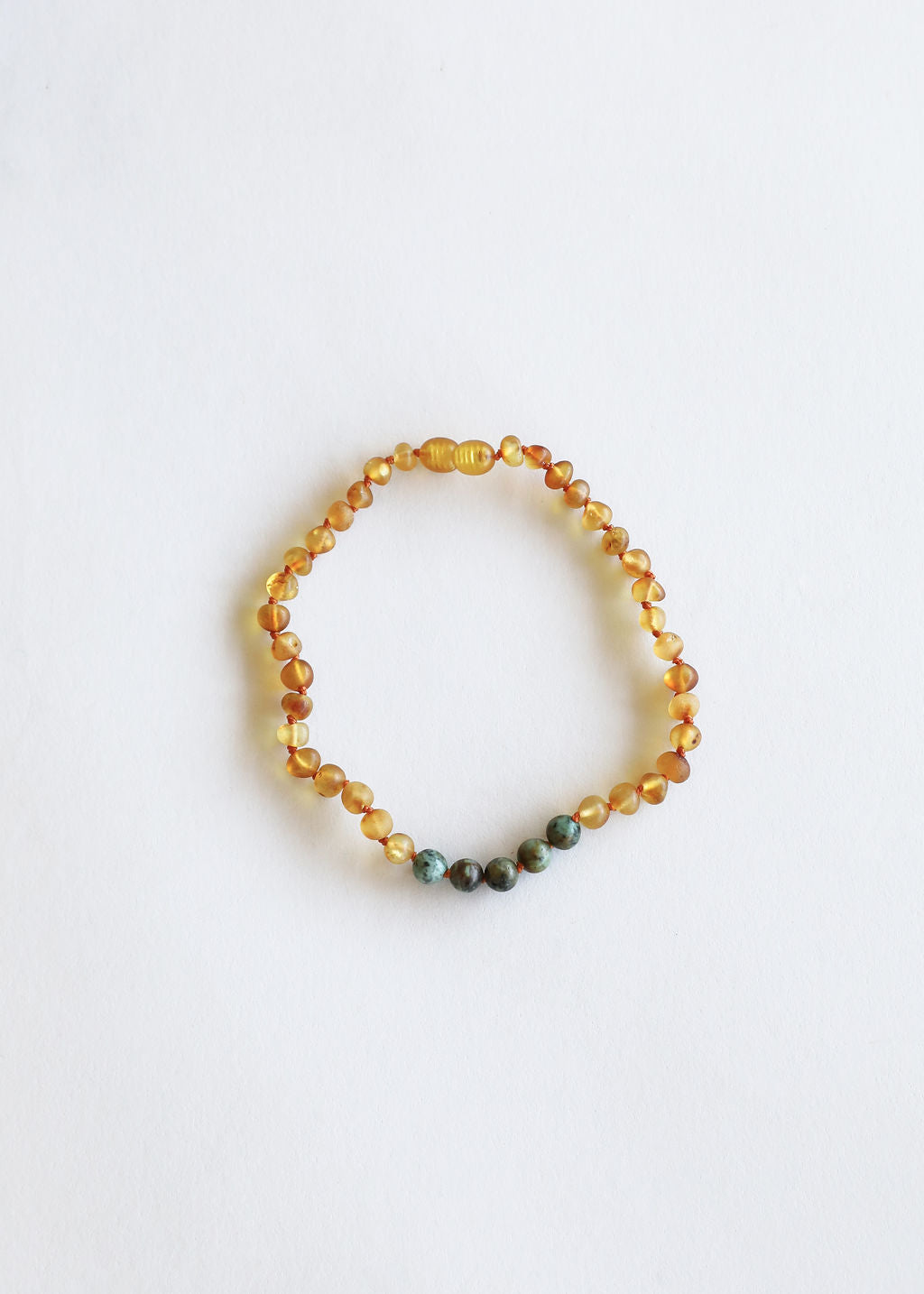 Raw Honey Baltic Amber + Turquoise Jasper || Necklace