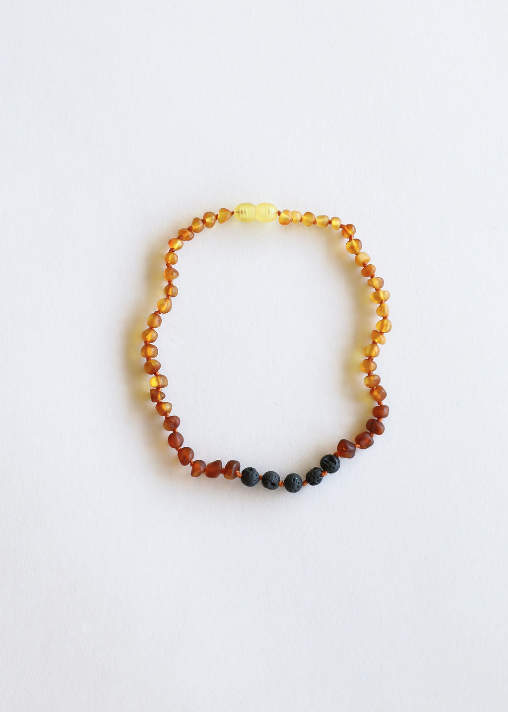 Raw Ombre Baltic Amber + Lava || Necklace