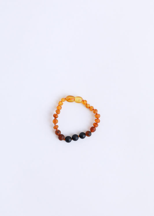 Raw Ombre Baltic Amber + Lava || Anklet or Bracelet