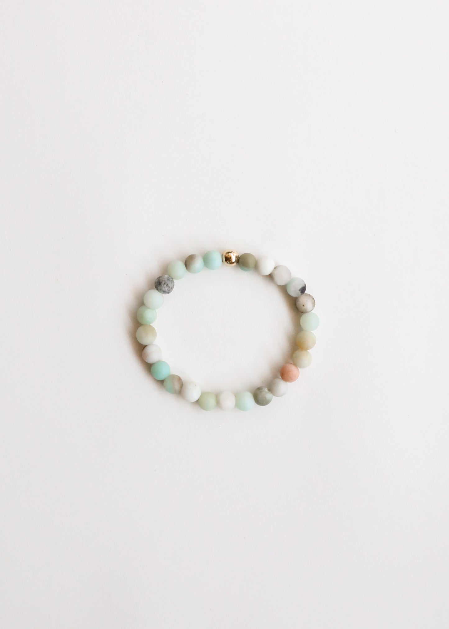 Raw Amazonite + Gold || Adult Bracelet