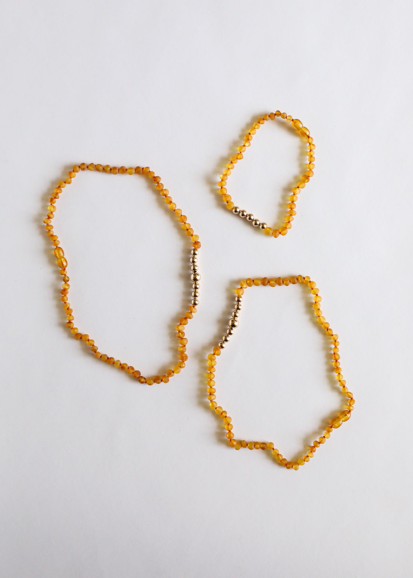 Raw Honey Baltic Amber + Gold || Adult Necklace