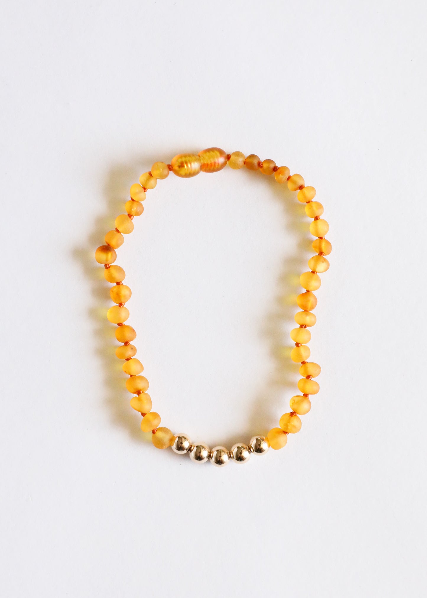 Raw Honey Baltic Amber + Gold || Adult Anklet
